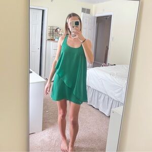 Silence + Noise Emerald Green Dress